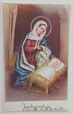 Neitsyt Maria ja Jeesus-lapsi seimessä, p. 1956 + Tubi-jm