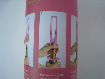 Screwpull samppanjakorkin avaaja Pop Bulle pinkki