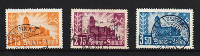 1941 Viipurin jälleenvaltauksen merkkisarja leimattuna