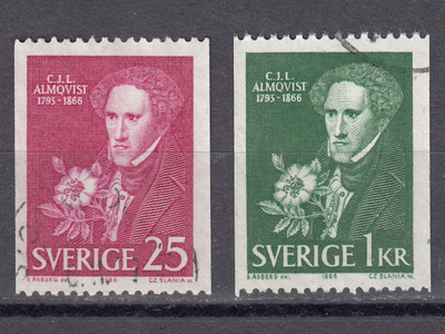 Ruotsi 1966 Fa 585A, 586 Carl Jonas Love Almqvist