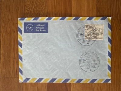 Airmail  Frankfurt - New York 1970