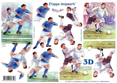 3D KUVA °"JALKAPALLOILIJAT°" /Etappe-Knipwerk