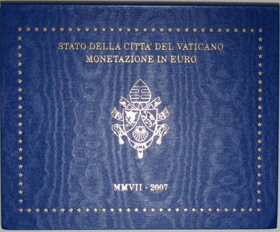 2007 VATIKAANI 1c- 2euro BU KANSIOSSA