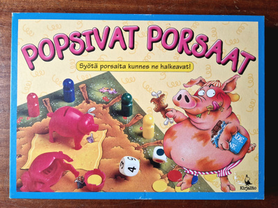 Popsivat Porsaat Vintage-peli huippukunto.Kirjalito.