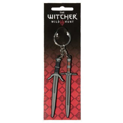 WITCHER 3 STEEL AND SILVER SWORD KEYCHAIN (66 566) avaimenpe