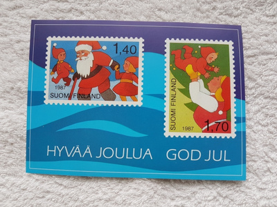 1987 Joulupostimerkit Postikortti*