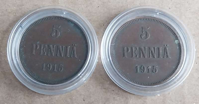 5 penniä 1915 - 2 kpl