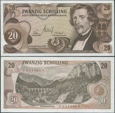 Itävalta 20 Shilling 1967 (P-142) UNC D631320E