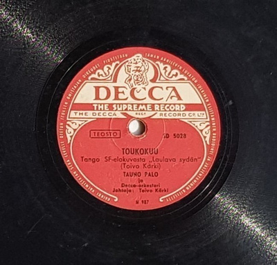 Savikiekko 1948 - Tauno Palo - Toukokuu - Decca SD 5028