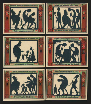 Saksa Notgeld 6 x 50 Pfg, Glauchau 1921