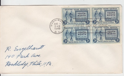 USA FDC 1948  nelilöllä
