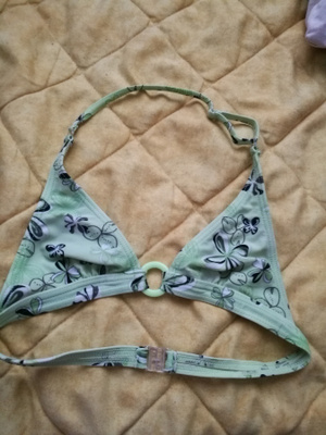 BNC- tytön bikini 140 cm kevätlepikon vihreä kukilla XS