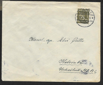 Postilähetys - Yl.m. 3,50mk (LAPE 365) Lahti 26.10.1944