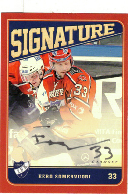 2013-14 Cardset EERO SOMERVUORI HIFK signature nimmari