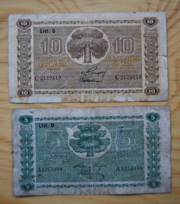 Suomen Panki 5,10 Markkaa 1939 Talvisota