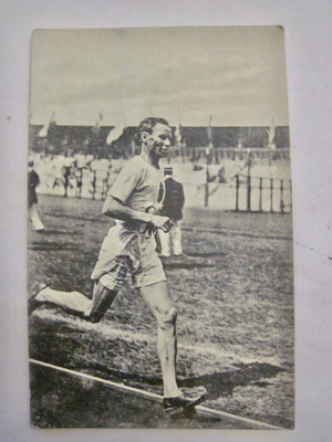 VANHA Postikortti Olympia Mestari Hannes Kolehmainen 1920-l
