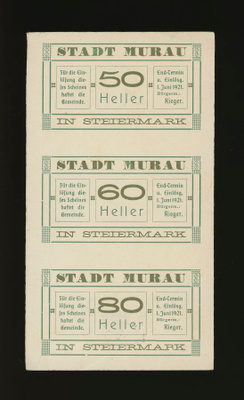 Itävalta 50, 60, 80 Heller, Murau, leikkaamaton arkki