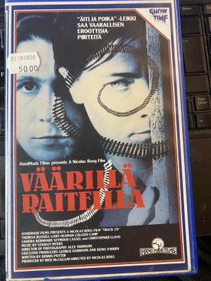 Väärillä raiteilla Track 29 Nicolas Roeg VHS