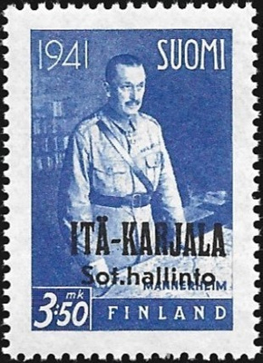 1941 I-K Mannerheim 3,50 ** Pyöristynyt R LaPe I-K 20 II