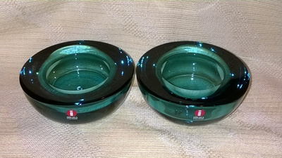 Iittala - Ballo - 2 kpl - merensiniset kynttilälyhdyt
