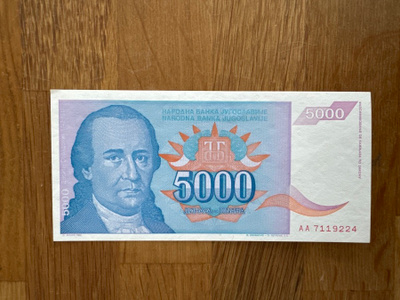 Jugoslavia 5000 dinaria 1994