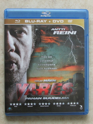 Vares - Pahan suudelma, blu-ray + dvd. Antti Reini