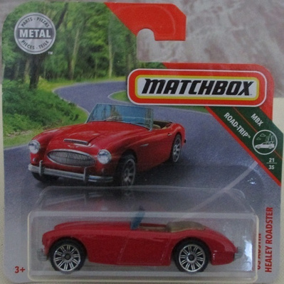 Austin Healey 3000 Roadster Red 1963 Matchbox MB1083 1:64