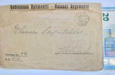 VANHA Virkakuori Uudenmaan Rykmentti 1932 Suomenlinna