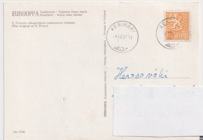 Kerimäki - leima 12.12.1965