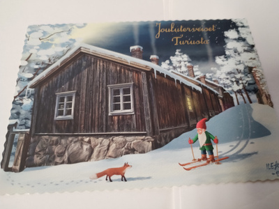 Jouluterveiset Turusta, kortti,kulkematon.