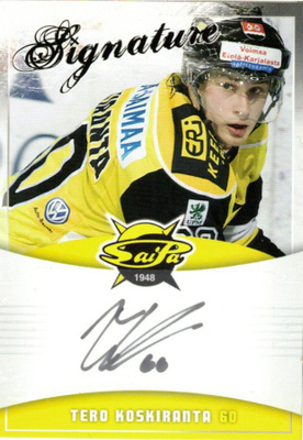 2010-11 Cardset TERO KOSKIRANTA SaiPa Signature nimmari