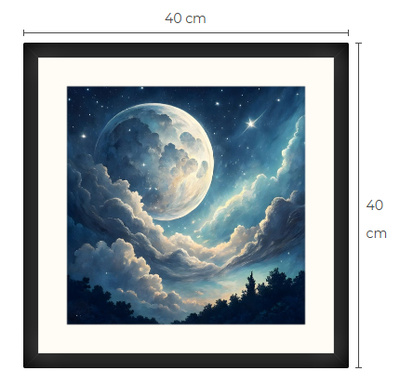 Uusi Superkuu taulu 40 cm x 40 cm