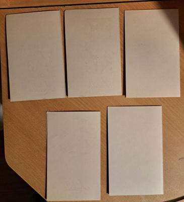 5 kukkakorttia, taittokortti, kulkematon