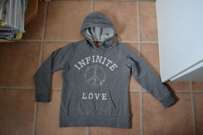 H&M harmaa Infinite love huppari 38