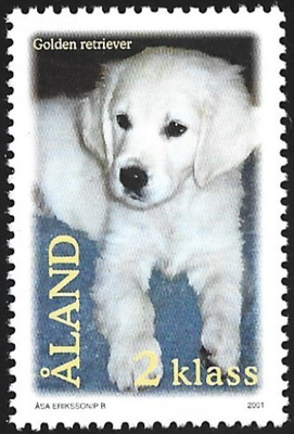 Åland 2001  Lemmikkieläimiä Koirat  2. lk ** LaPe 196