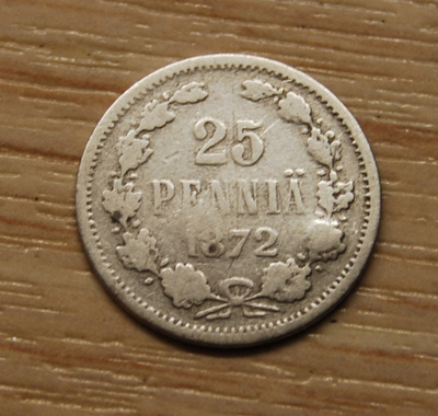 25 penniä 1872, Hopea, Aleksanteri II