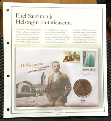 Rahakirje Eliel Saarinen ja Helsingin rautatieasema 5.3.2009
