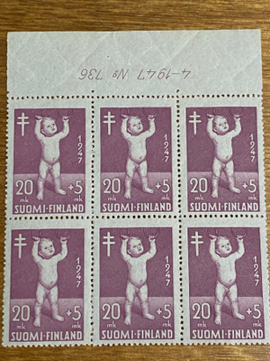 TUB 1947 20MK+5MK NUMERO KUUSILO**