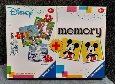 Disney kolme palapeliä ja muistipeli. Promo Uudenveroinen