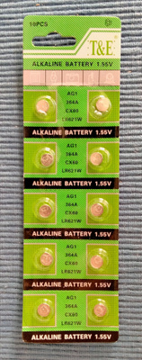 Kellopatteri AG1 LR621W 10 kpl