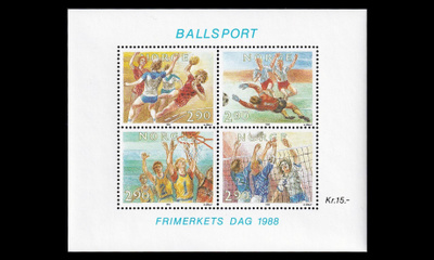 Norja 1003-6BL10 ** Palloilu blokki (1988)