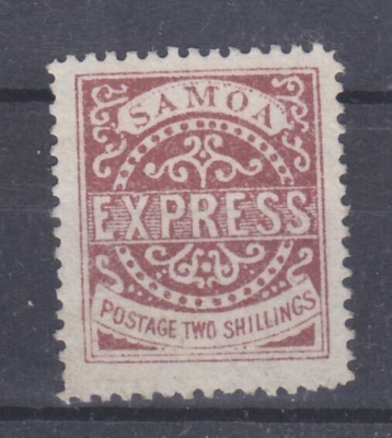 Samoa 1877 express2 shilling.