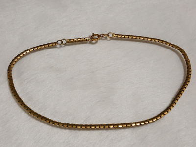 Vintage nilkkaketju Box Chain Gold double