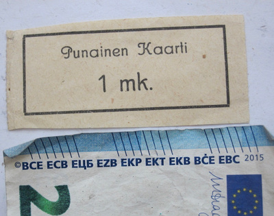 VANHA Tilapäinen Maksuväline? Punainen Kaarti 1 mk