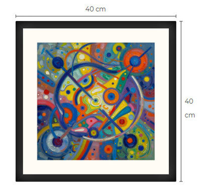 Uusi uniikki abstrakti art print taulu 40 cm x 40 cm