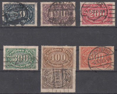 REICH 1921-1923 ovaalinumeroita