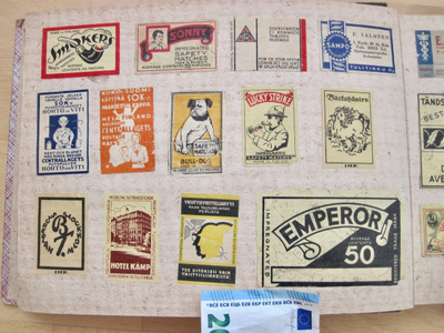 17 VANHAA Tulitikku Etikettiä 1930-l