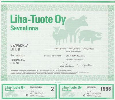 OKK 1990 Liha-Tuote Oy spec, Savonlinna
