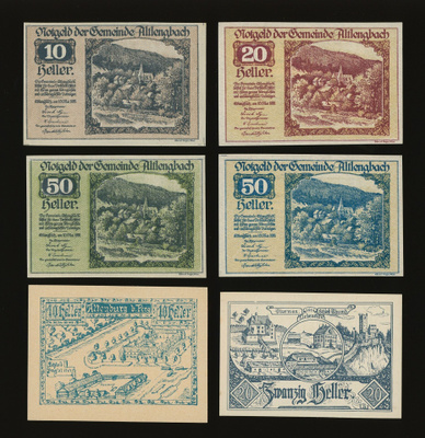 Itävalta Notgeld 6 kpl, erä 15
