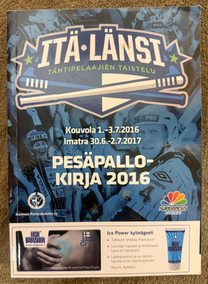 PESÄPALLOKIRJA 2016